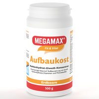 MEGAMAX Aufbaukost Erdbeere Pulver