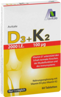 D3+K2 2000 I.E.+100 µg Tabletten